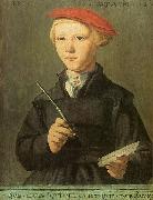 Jan van Scorel Portrait of a young scholar oil on canvas